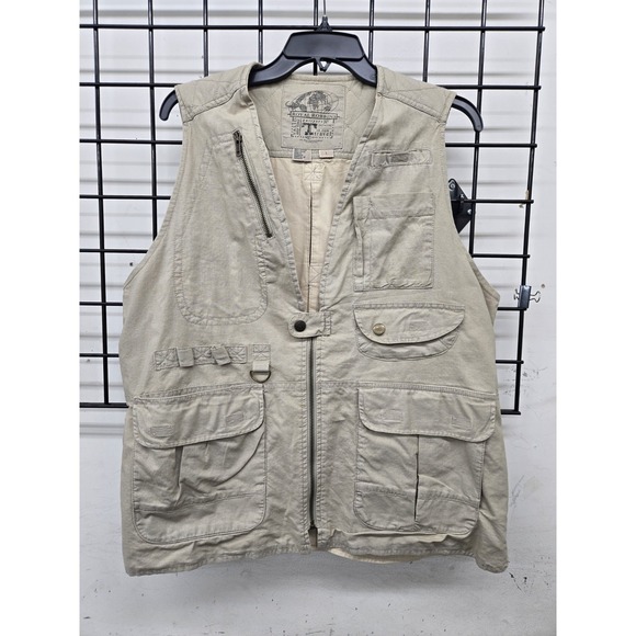 Royal Robbins Other - Royal Robbins Men's Large‎ Khaki Utility Vest Outdoor Travel Hunting Zip Up